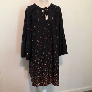 Old Navy black with rose pattern summer dress XL